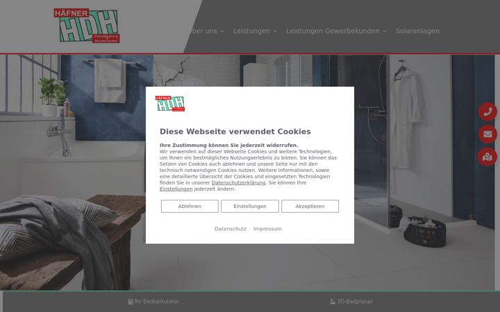 Screenshot of hdh-haustechnik.de