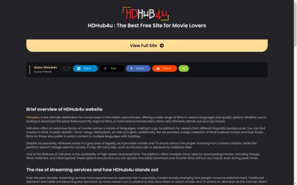Screenshot of hdhub4u.glass