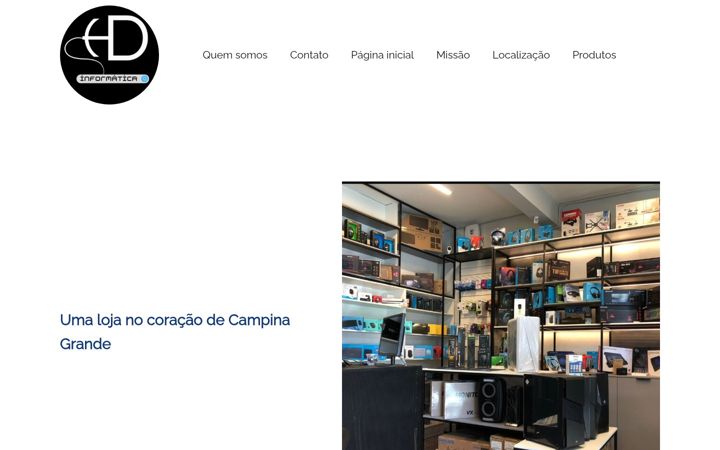 Screenshot of hdinformaticacg.com.br
