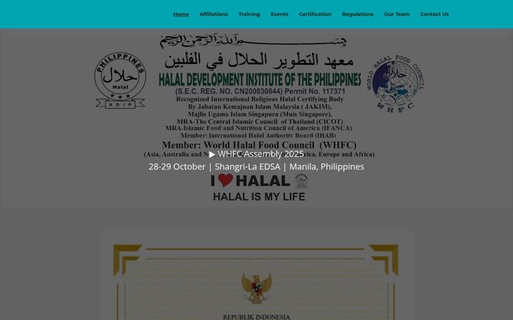 Screenshot of hdiphilippineshalal.com