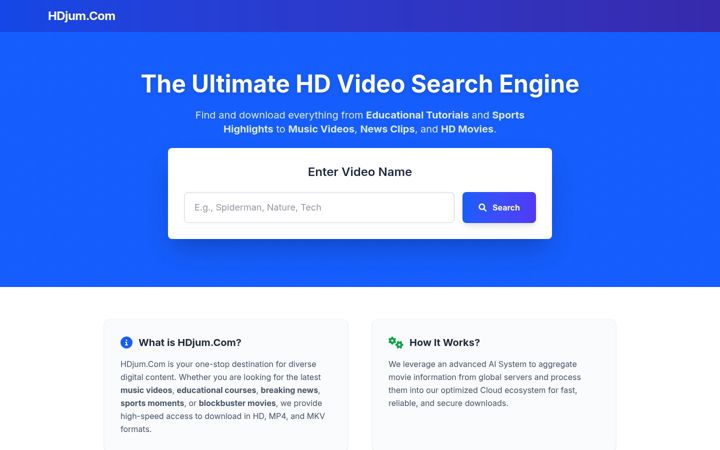 Screenshot of hdjum.com