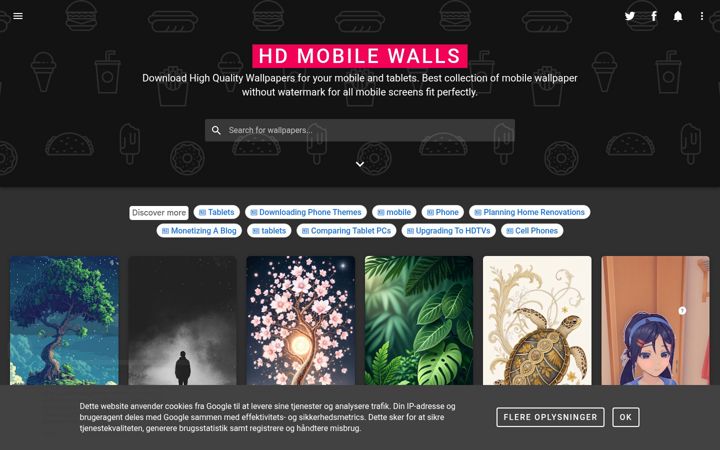 Screenshot of hdmobilewalls.com