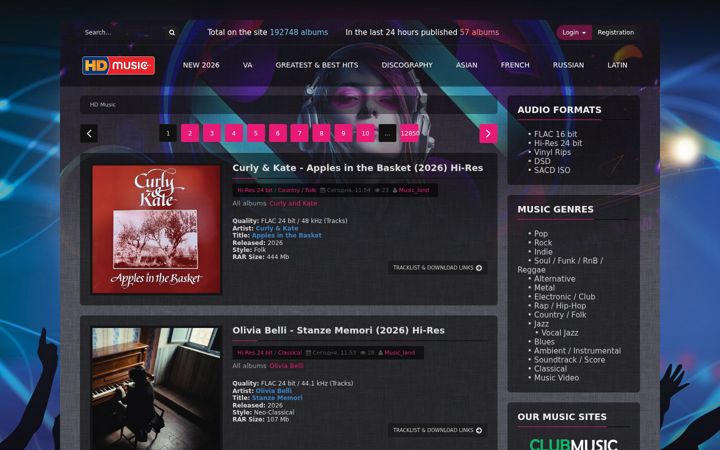 Screenshot of hdmusic.cc