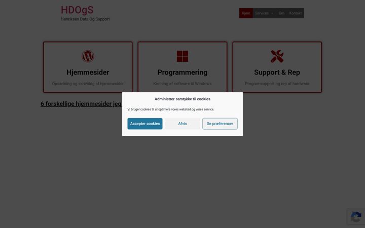 Screenshot of hdogs.dk