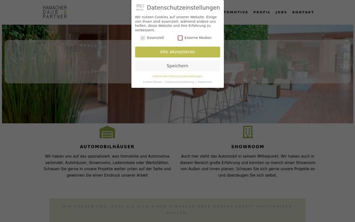Screenshot of hdp-bau.de