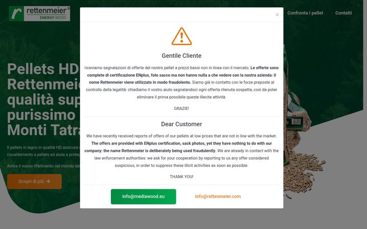 Screenshot of hdpellets.com
