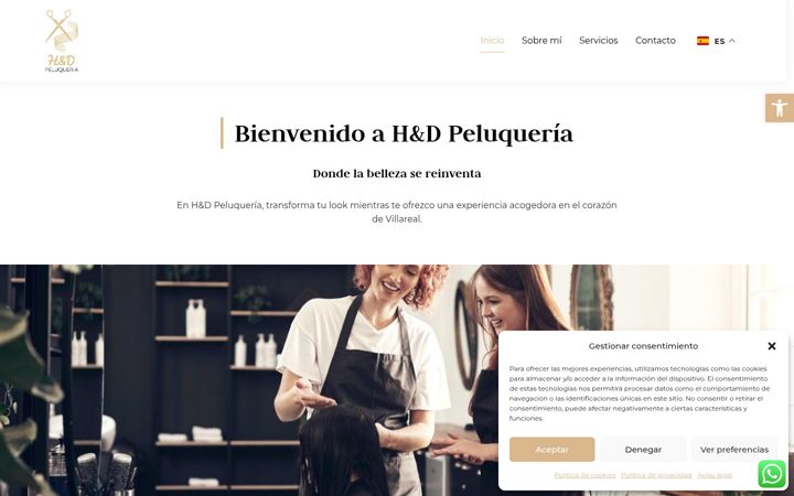 Screenshot of hdpeluqueria.es