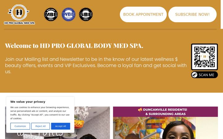 Screenshot of hdproglobal.com