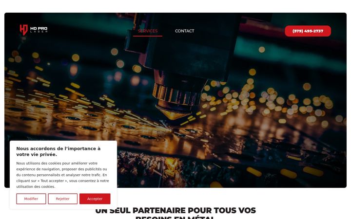 Screenshot of hdprolaser.com