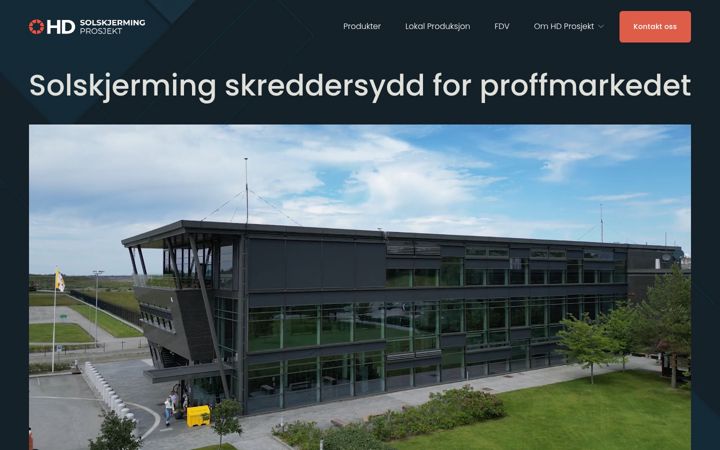 Screenshot of hdprosjekt.no