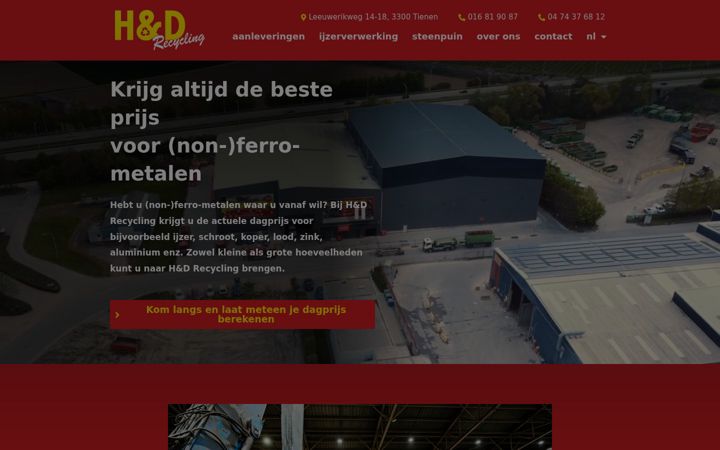 Screenshot of hdrecycling.be