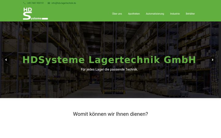 Screenshot of hds-lagertechnik.de