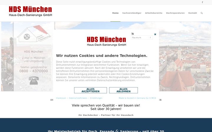 Captură de ecran a hds-muenchen.de