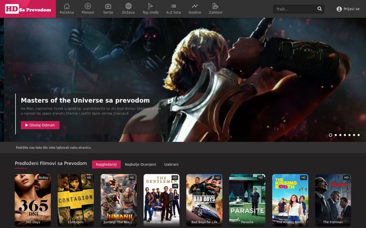 Screenshot of hdsaprevodom.com