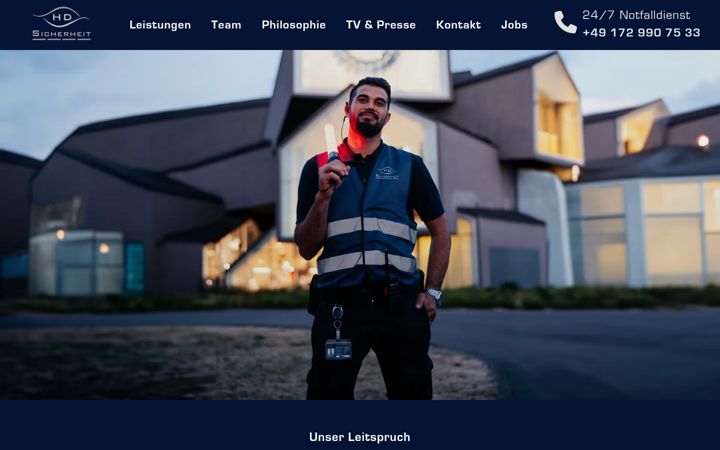 Screenshot of hdsicherheit.de