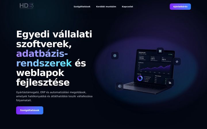 Screenshot of hdsszoftver.hu