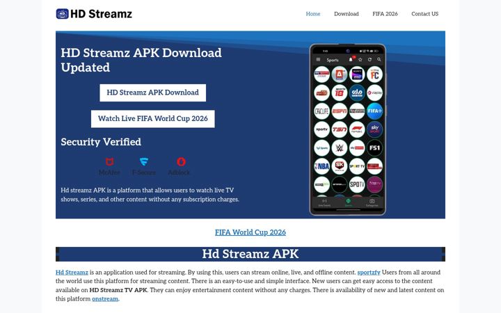 Screenshot ta' hdstreamz2.com.co