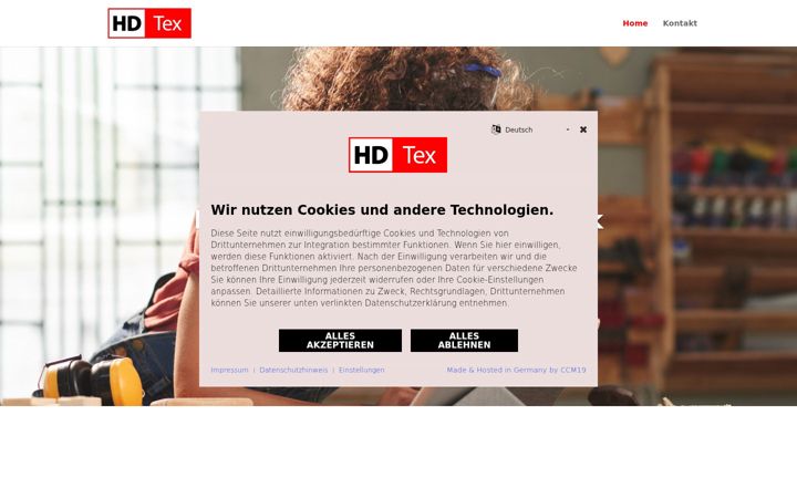 Screenshot of hdtex.de