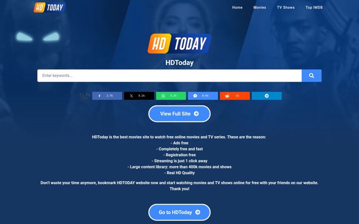 Screenshot of hdtoday.sc