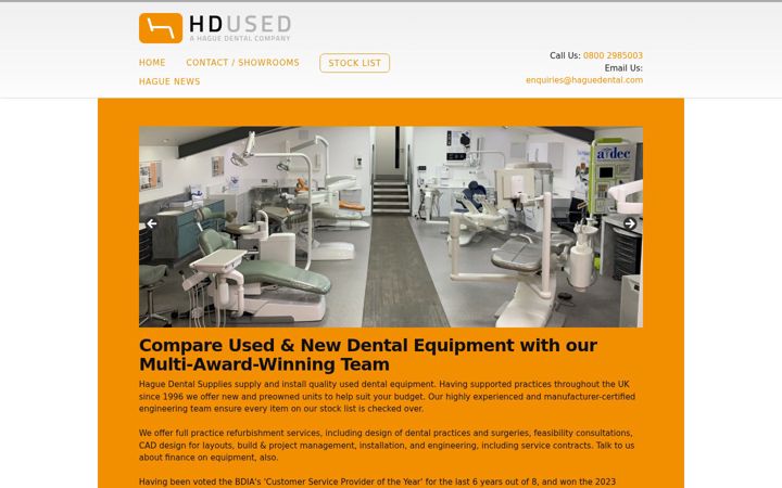 Screenshot of hdused.co.uk