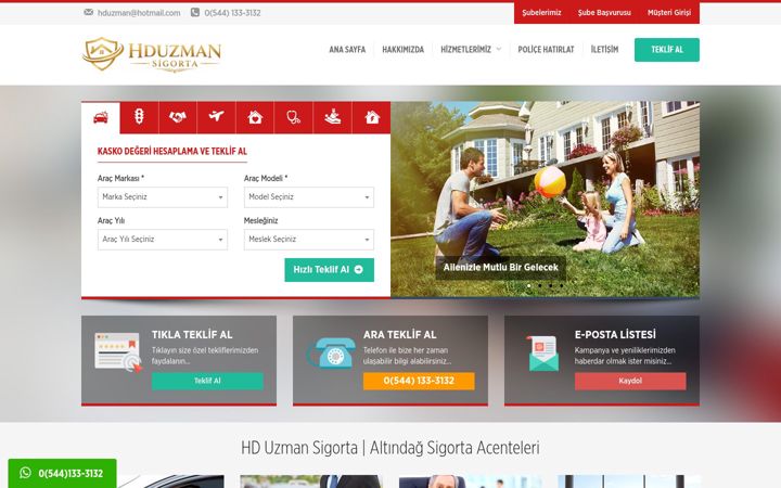 Screenshot of hduzmansigorta.com.tr