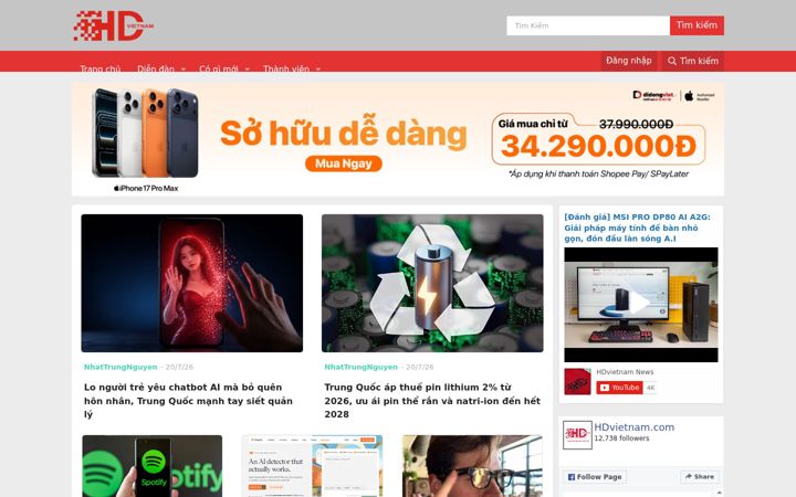 Képernyőkép: hdvietnam.ai