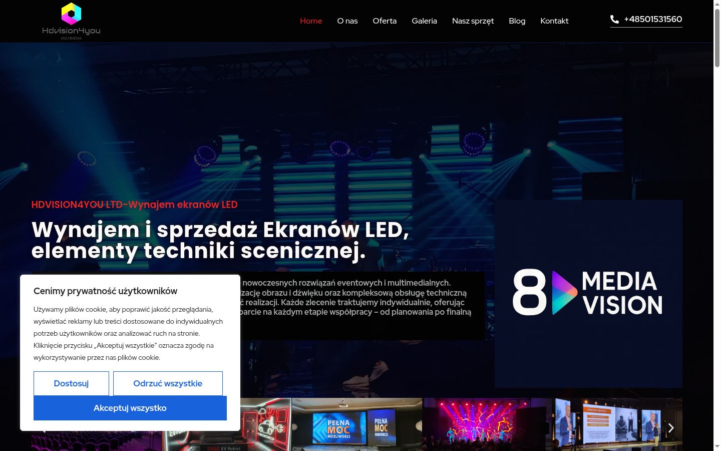 Zrzut ekranu banera zgody wyświetlanego przed jakąkolwiek interakcją