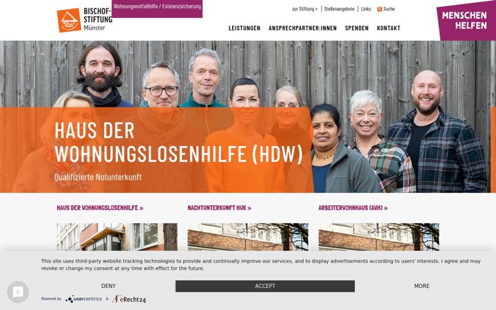 Snimka zaslona za hdw-muenster.de