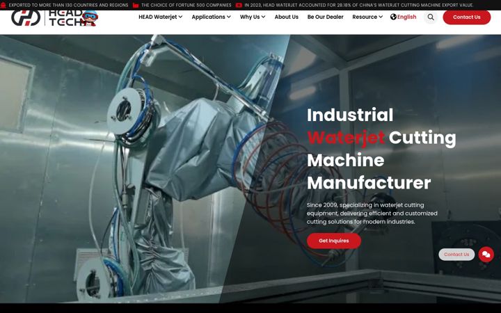 Screenshot of hdwaterjet.com