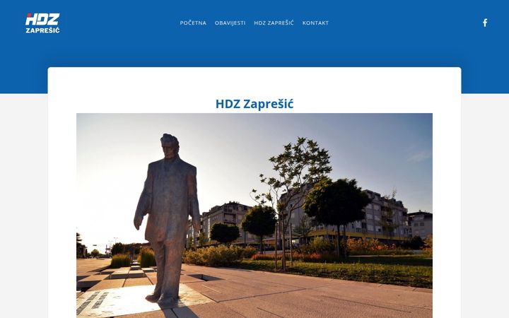Screenshot of hdz-zapresic.hr