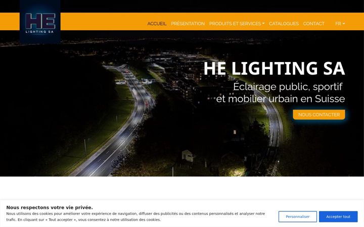 Screenshot of he-lighting.ch