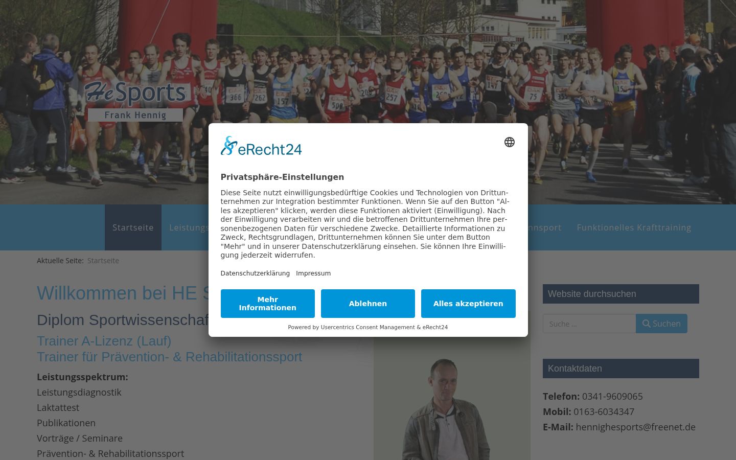 Screenshot tal-banner tal-kunsens muri qabel kwalunkwe interazzjoni