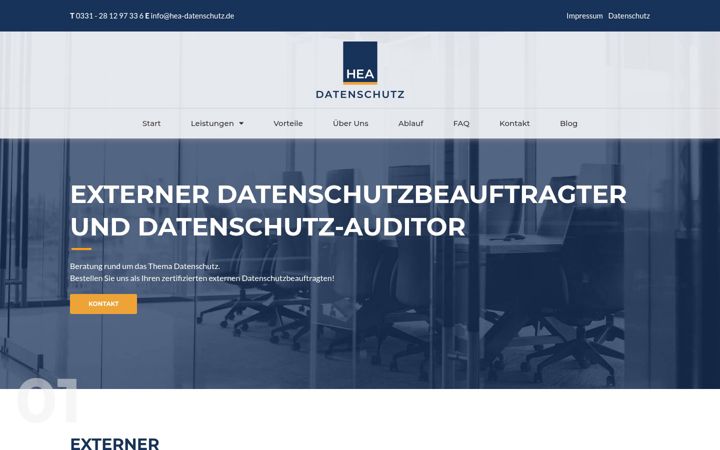 Snímek obrazovky hea-datenschutz.de