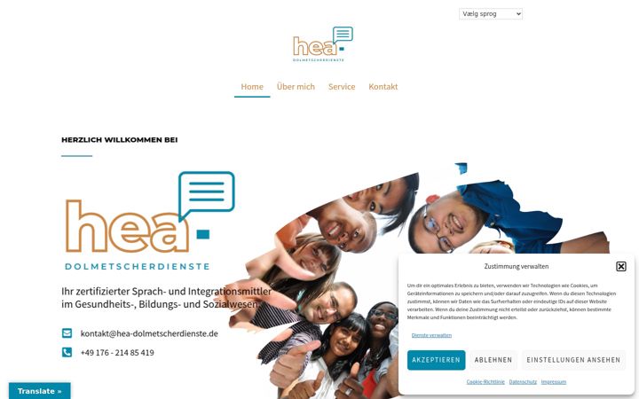 Screenshot of hea-dolmetscherdienste.de