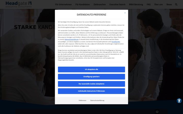 Screenshot of head-gate.de