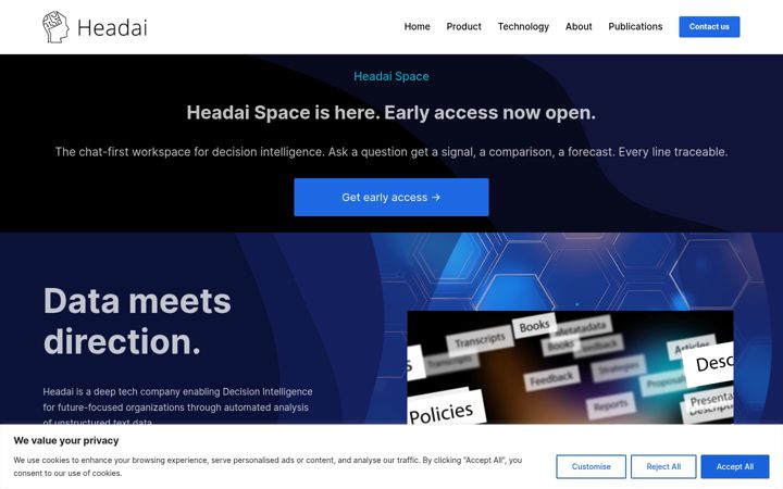 Screenshot of headai.com