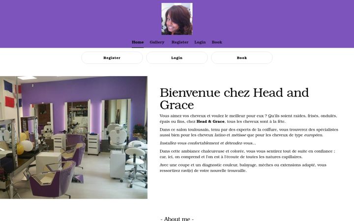 Screenshot of headandgrace.fr