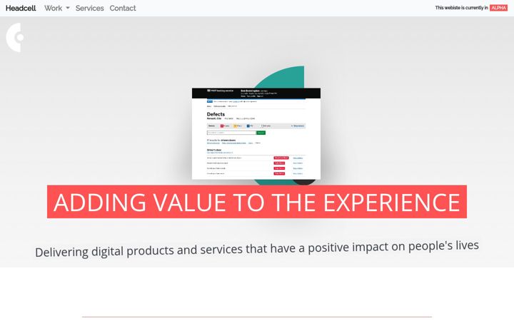 Screenshot of headcell.co.uk