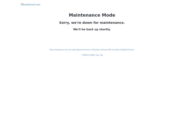 Screenshot of headertool.com