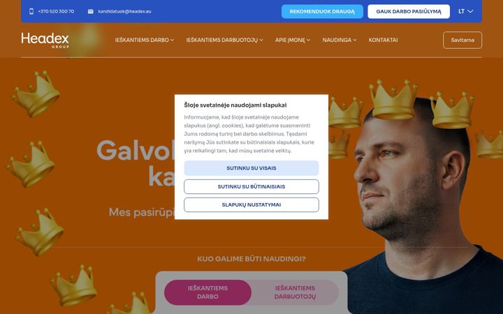 Screenshot of headex.eu