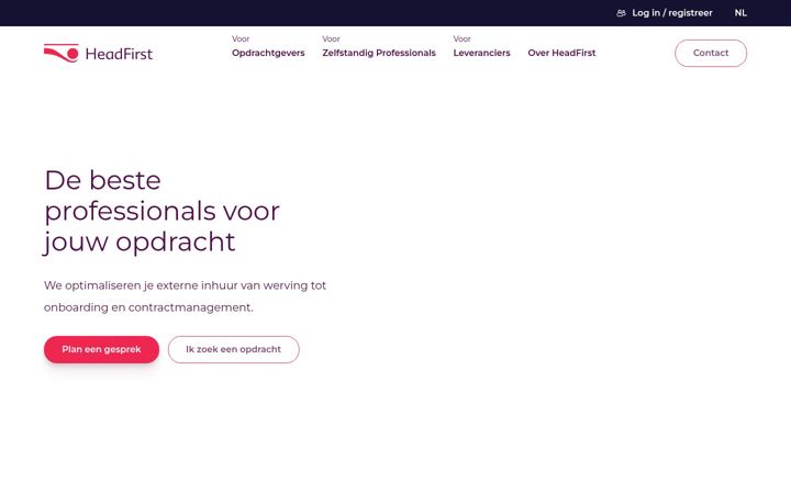 Screenshot of headfirst.nl