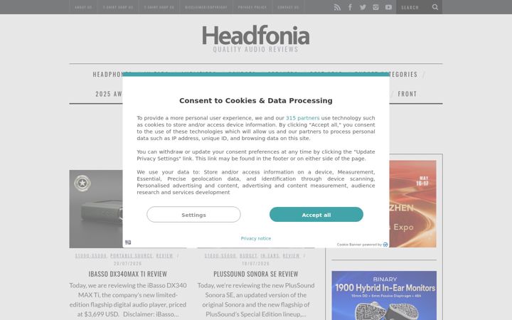 Ekrano kopija headfonia.com