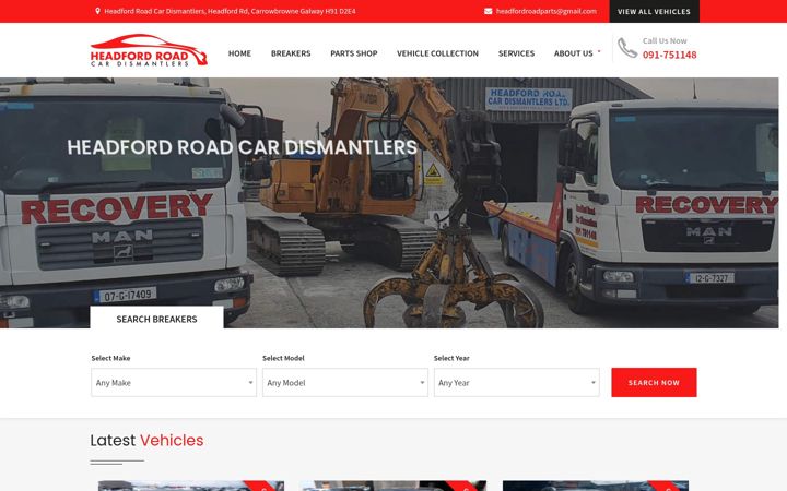 Screenshot of headfordroadbreakers.com