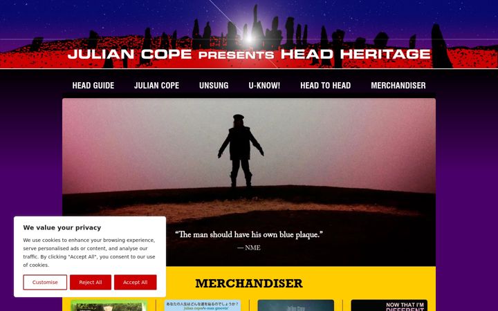 Screenshot of headheritage.co.uk