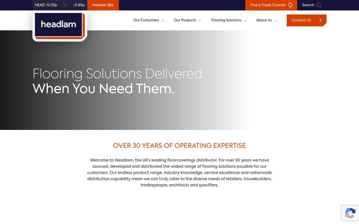 Screenshot of headlamgroup.com