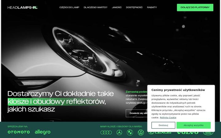 Screenshot of headlamps.pl
