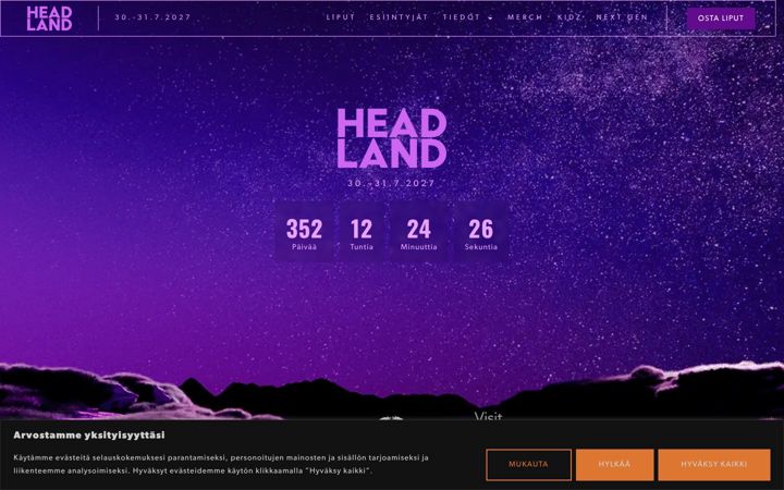Screenshot of headland.fi