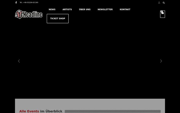 Screenshot of headlineconcerts.de