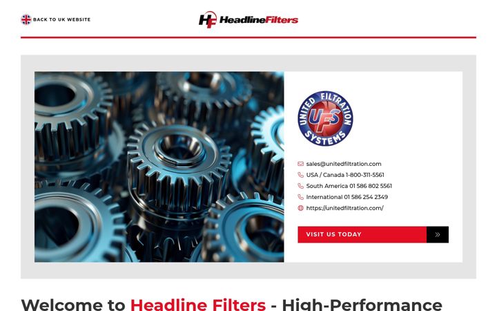 Screenshot of headlinefiltersglobal.com
