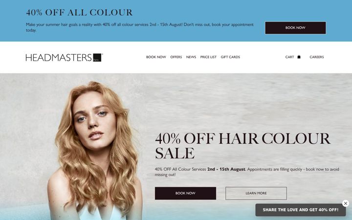 Screenshot of headmasters.com